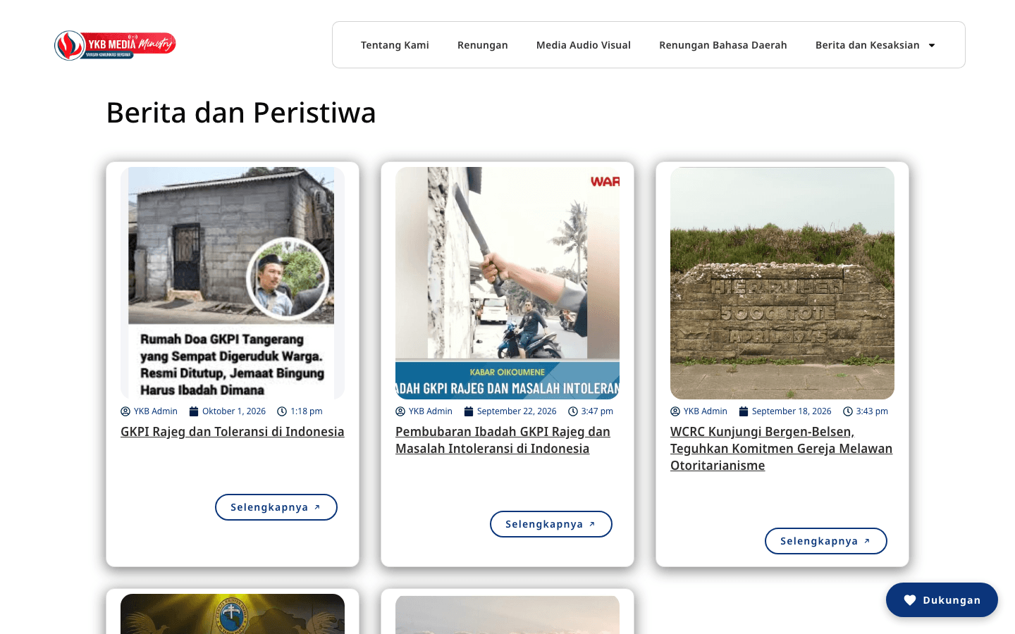 Contoh website wordpress buatan SSI - Portal Berita