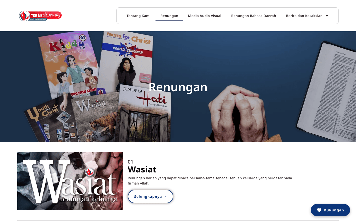 Contoh website wordpress buatan SSI - Katalog Konten