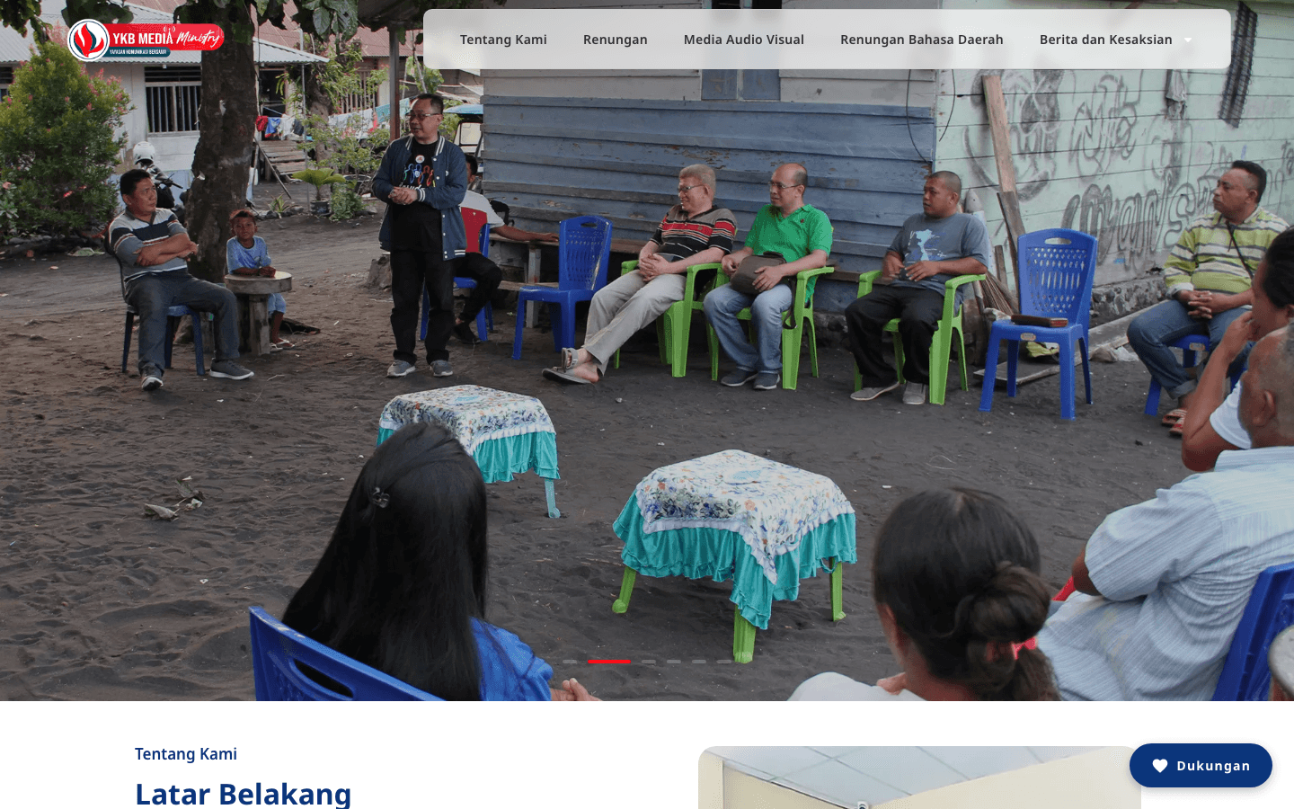 Contoh portal organisasi & komunitas buatan SSI - Homepage Yayasan
